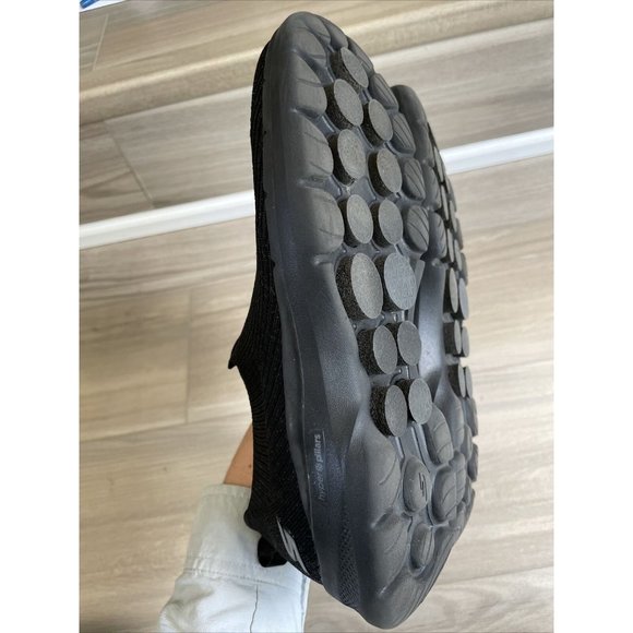 Women's Skechers Go Walk Black Sparkly hyper pillars Size 10 Slip-on’s Mint! - Picture 5 of 11